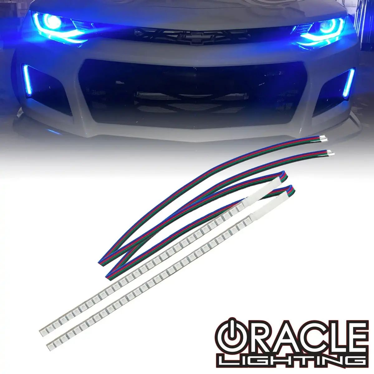 2016-2018 Chevrolet Camaro Oracle Backlit Colorshift Fog Light Drl Kit 1