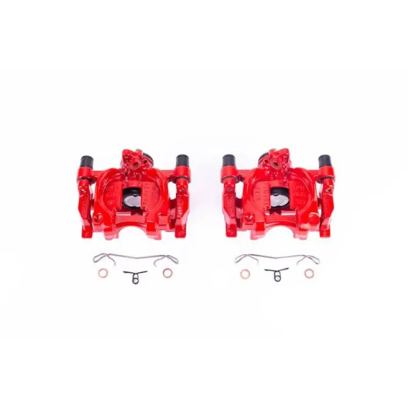 Power Stop 15-18 Ford Edge Rear Red Calipers W/Brackets - Pair 1