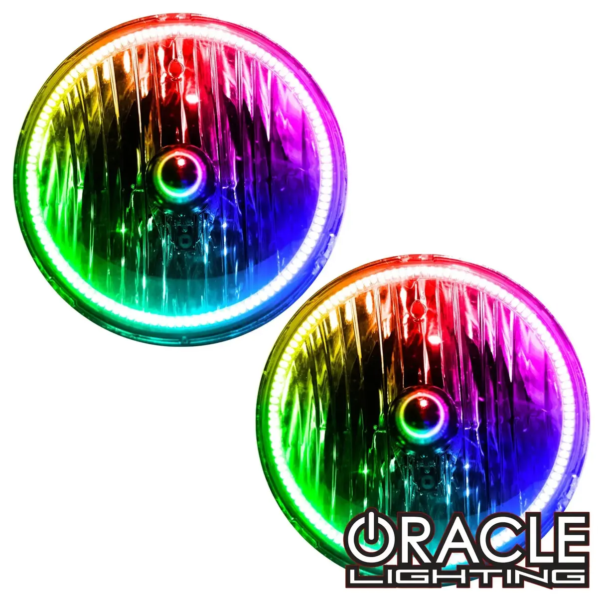 Oracle Lighting 2007-2018 Jeep Wrangler Dynamic Colorshift Headlight Halo Kit 1