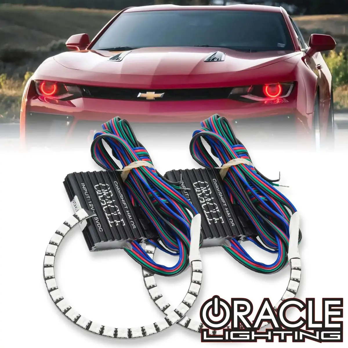 Oracle Lighting 2019+ Chevrolet Camaro Zl1 Led Colorshift Projector Halo Kit 1