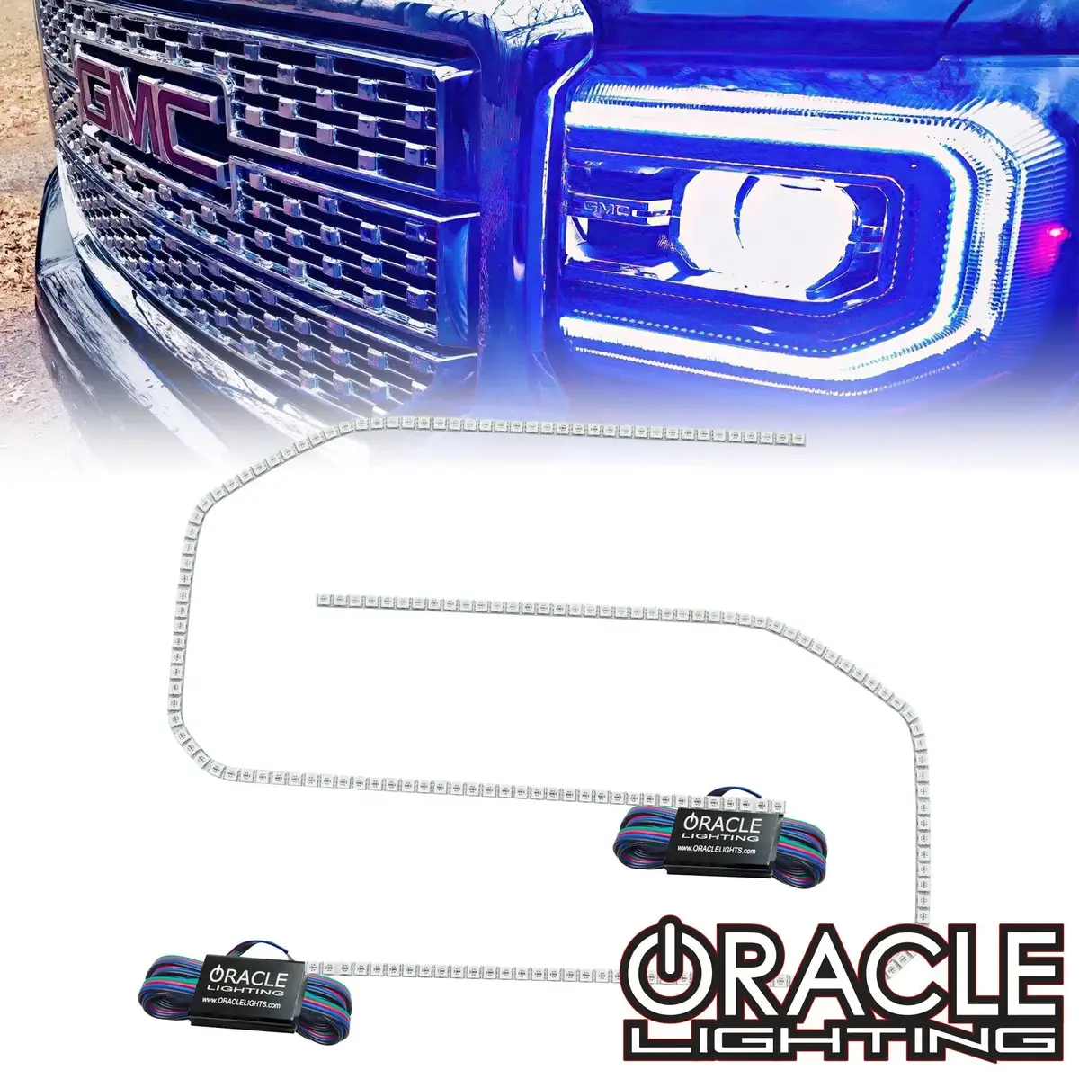 Oracle Lighting 2016-2018 Gmc Sierra Colorshift Headlight Drl Upgrade Kit 1