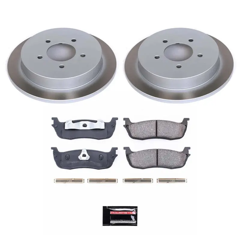 Power Stop 98-00 Lincoln Navigator Rear Semi-Coated Rotor Kit 1