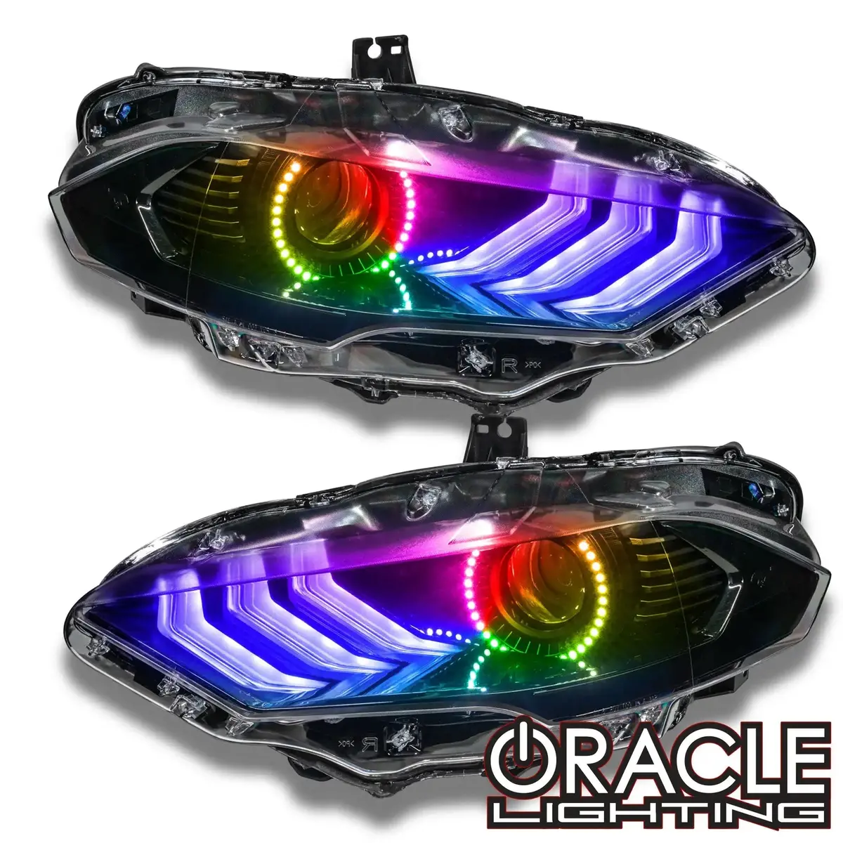Oracle Lighting 2018-2023 Ford Mustang Colorshift Drl Upgrade W/Halo Kit 1