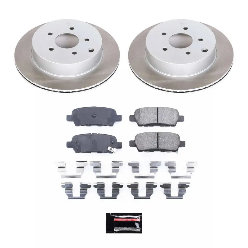 Power Stop 11-17 Nissan Quest Rear Semi-Coated Rotor Kit 1