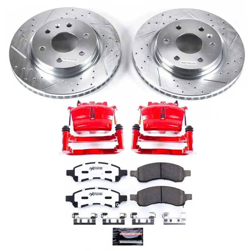 Power Stop 07-10 Saturn Outlook Front Z36 Truck & Tow Kit W/Cals 1