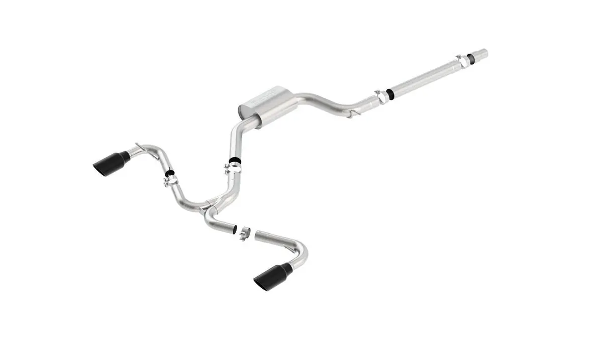 Borla S-Type Stainless Steel Cat-Back Exhaust For 2015–2017 Volkswagen Gti Mk7 (2.0T) – Black Chrome Tips 1