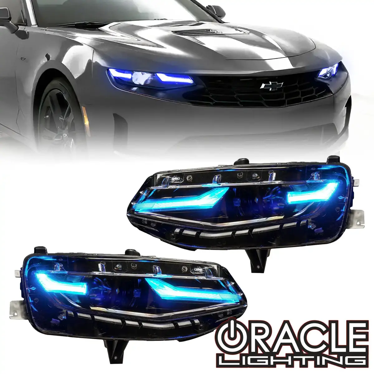 Oracle Lighting 2019-2024 Chevrolet Camaro Ls/Lt Colorshift Rgb+A Headlight Drl Upgrade Kit 1
