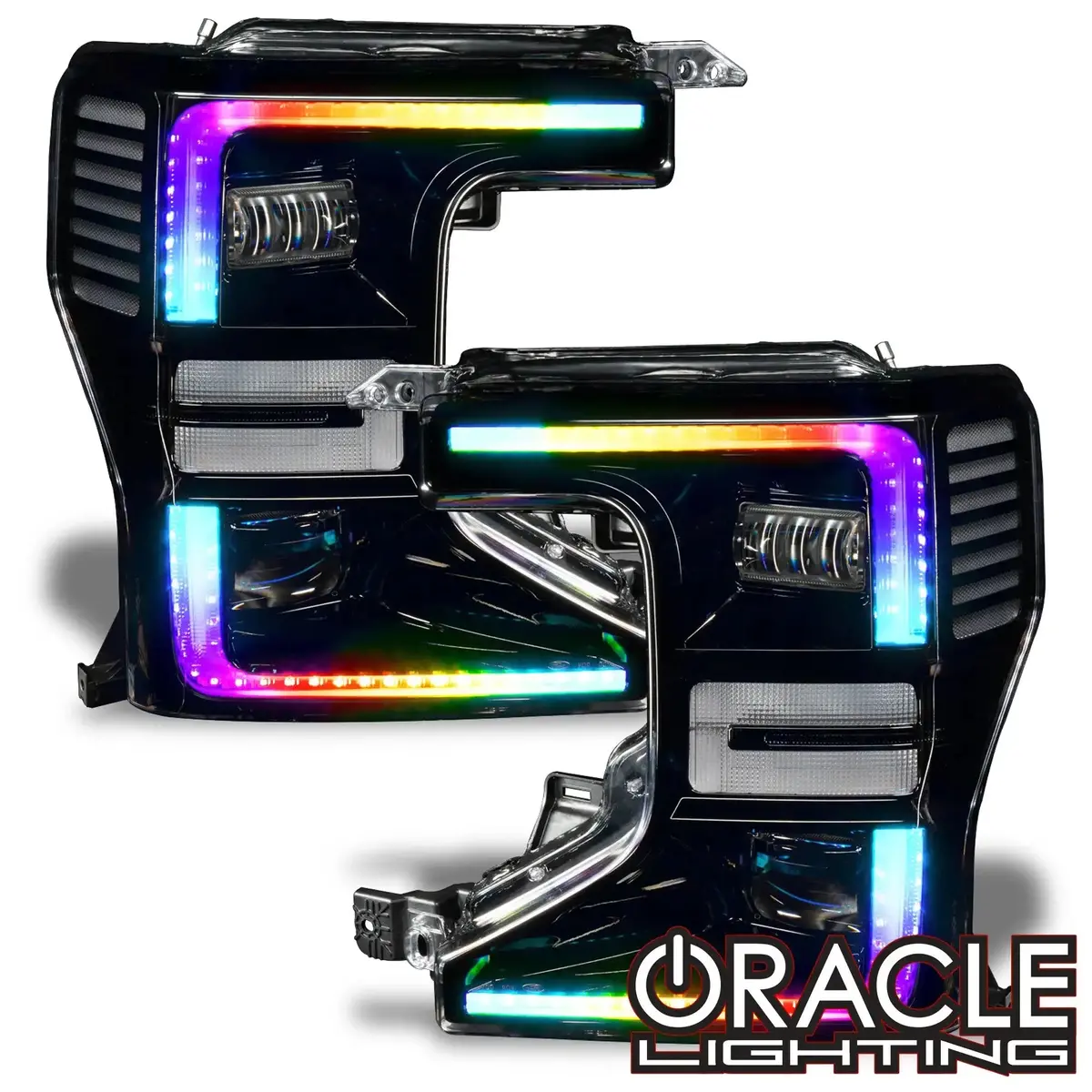 Oracle Lighting 2020-2022 Ford F-250/350 Super Duty Oracle Dynamic Colorshift Headlight Drl Upgrade Kit W/Switchback Turn Signals 1