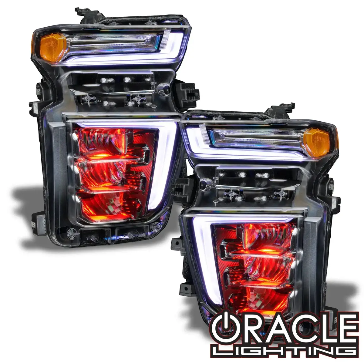 Oracle Lighting 2020-2023 Chevrolet Silverado Hd 2500/3500 Colorshift Demon Eye Rgb Upgrade 1