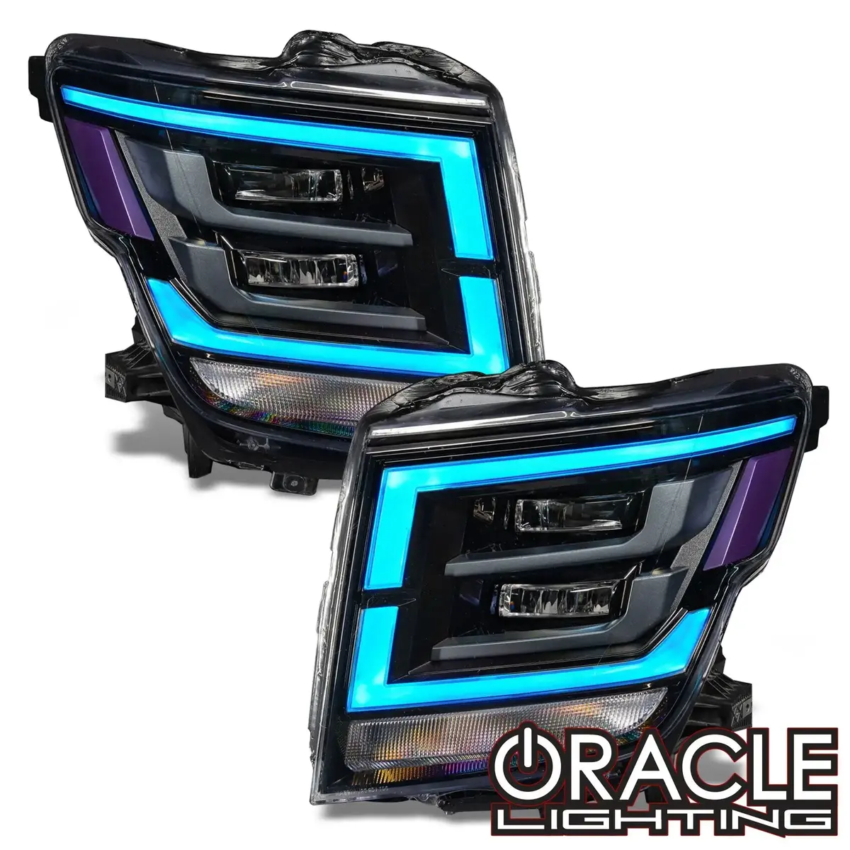 Oracle Lighting 2021-2024 Nissan Titan Colorshift Rgb+W Headlight Drl Upgrade 1