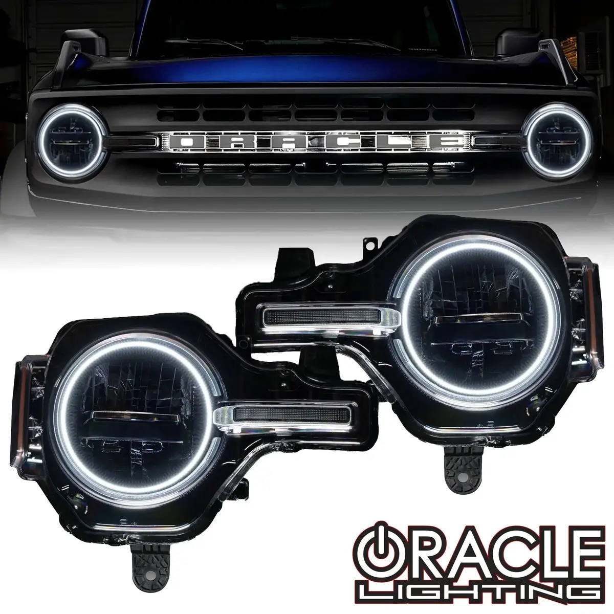 Oracle Lighting 2021-2025 Ford Bronco Led Headlight Halo Kit - Base Headlights 1