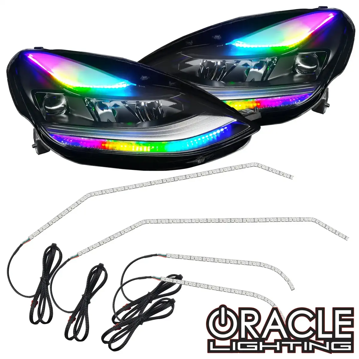 Oracle Lighting 2021+ Tesla Model 3 Dynamic Colorshift Headlight Drl Upgrade 1