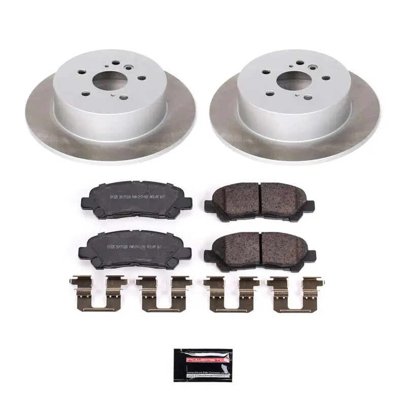 Power Stop 08-13 Toyota Highlander Rear Semi-Coated Rotor Kit 1