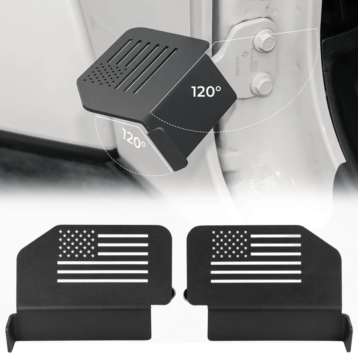 120° Foot Pegs Doors Off For Wrangler Jk Jl Gladiator Jt 2007–2024 1