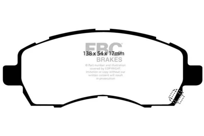 Ebc 97-98 Subaru Impreza 1.8 Ultimax2 Front Brake Pads 1