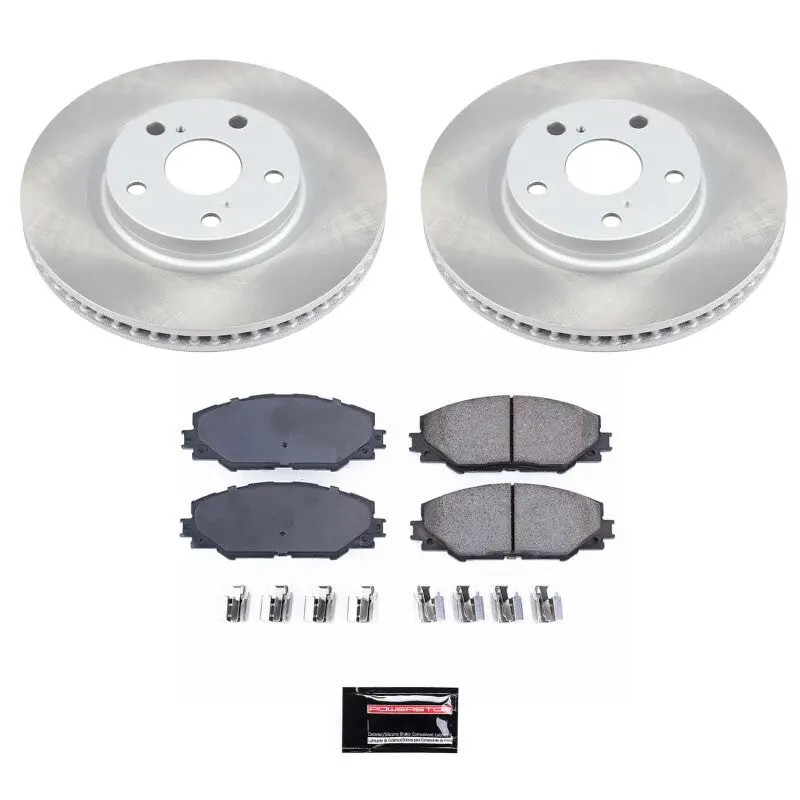 Power Stop 06-18 Toyota Rav4 Front Semi-Coated Rotor Kit 1