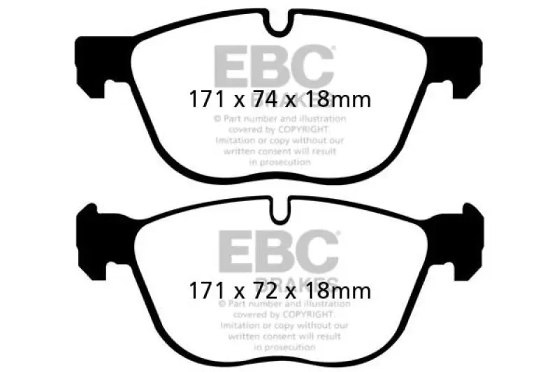 Ebc 07-10 Bmw X5 3.0 Ultimax2 Front Brake Pads 1