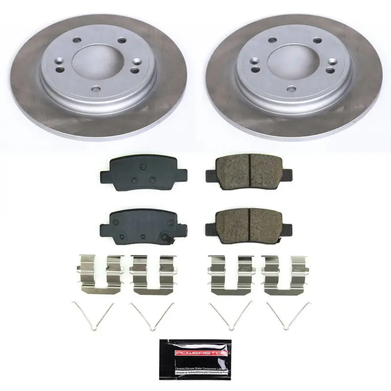 Power Stop 21-23 Hyundai Elantra Rear Semi-Coated Rotor Kit 1