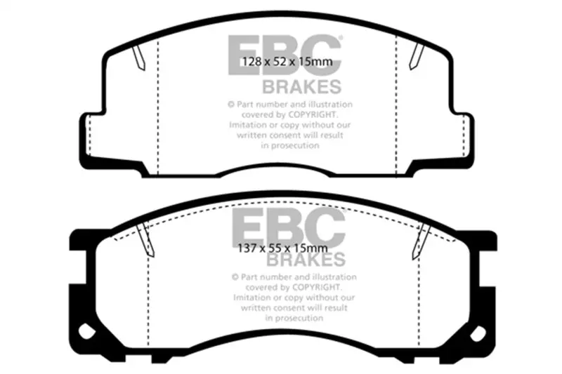 Ebc 90-93 Toyota Previa Rear Drums Ultimax2 Front Brake Pads 1