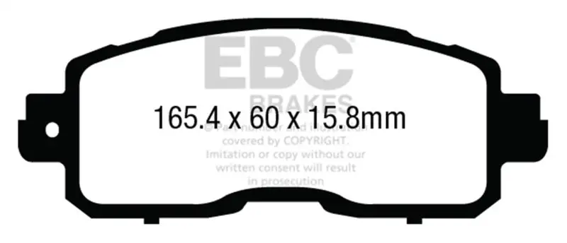 Ebc 13+ Nissan Altima 2.5 (L33) Sedan Ultimax2 Front Brake Pads 1