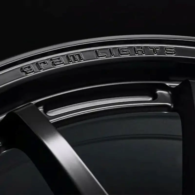 Gram Lights 57Nr Limited Ii 18X8.5 +38 5-112 Semigloss Black Wheel W/ Black Cap/Stickers/Air Valve 1