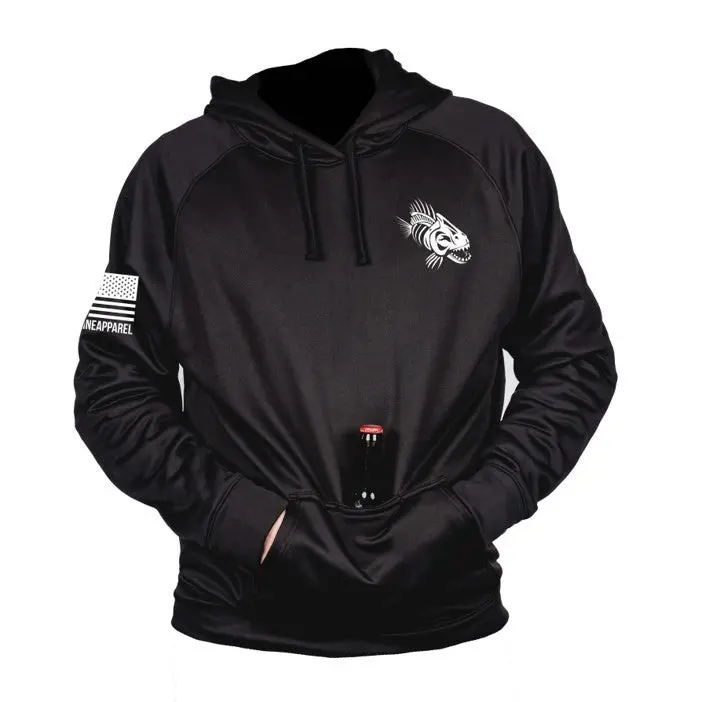 Fishbone Offroad Schematic Unisex Tailgater Hoodie - Black 1
