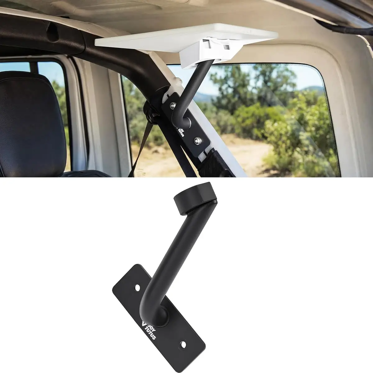 Joytutus Wrangler Starlink Mini Mount Jeep Starlink Mounting Platform Compatible Only With 2018–2026 Wrangler 4-Door (Jlu) Models Black 1