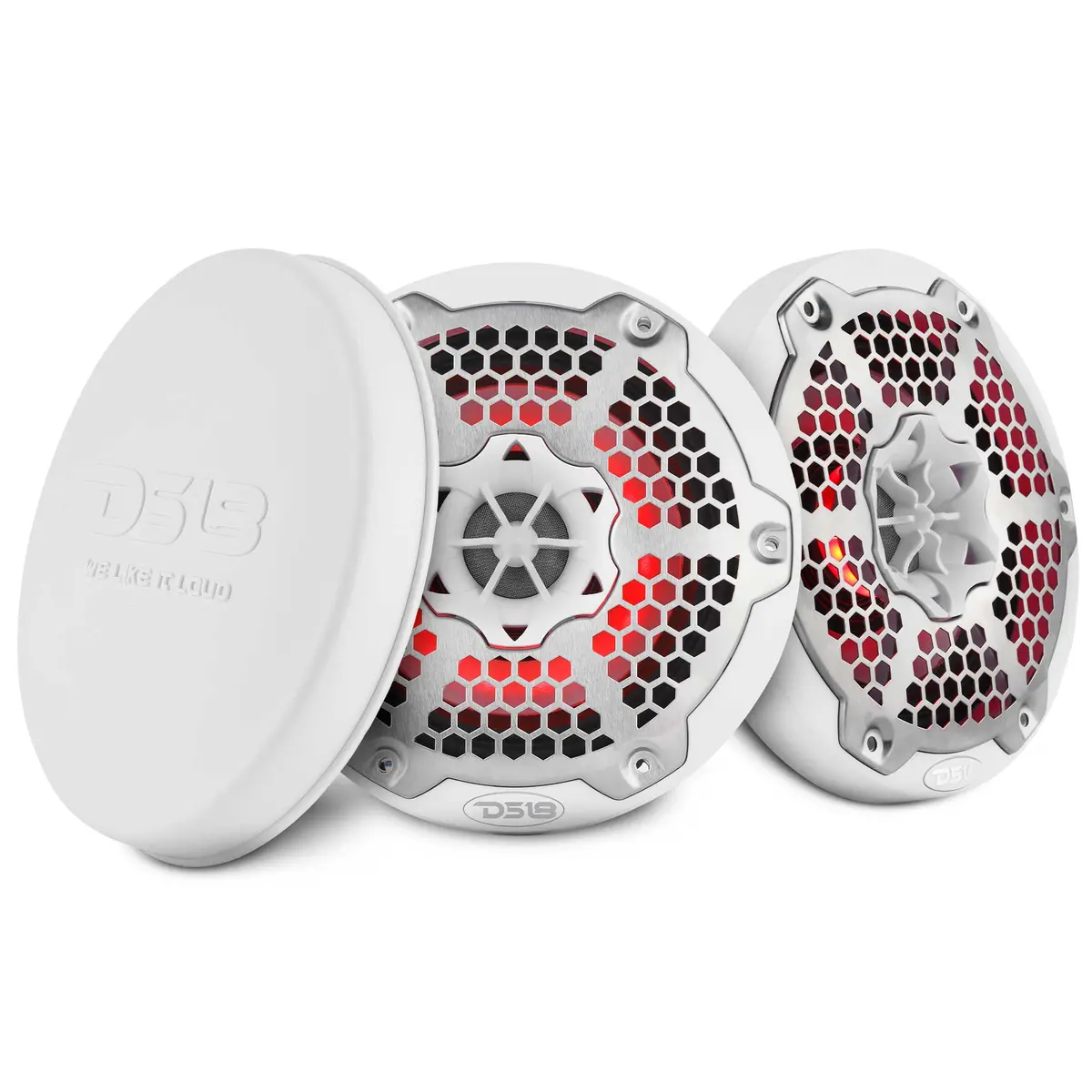 6.5” Marine 2-Way Hybrid Speaker With Rgb Led, Compression Driver And Neodymium Magnet | 250W Rms 4-Ohm 1