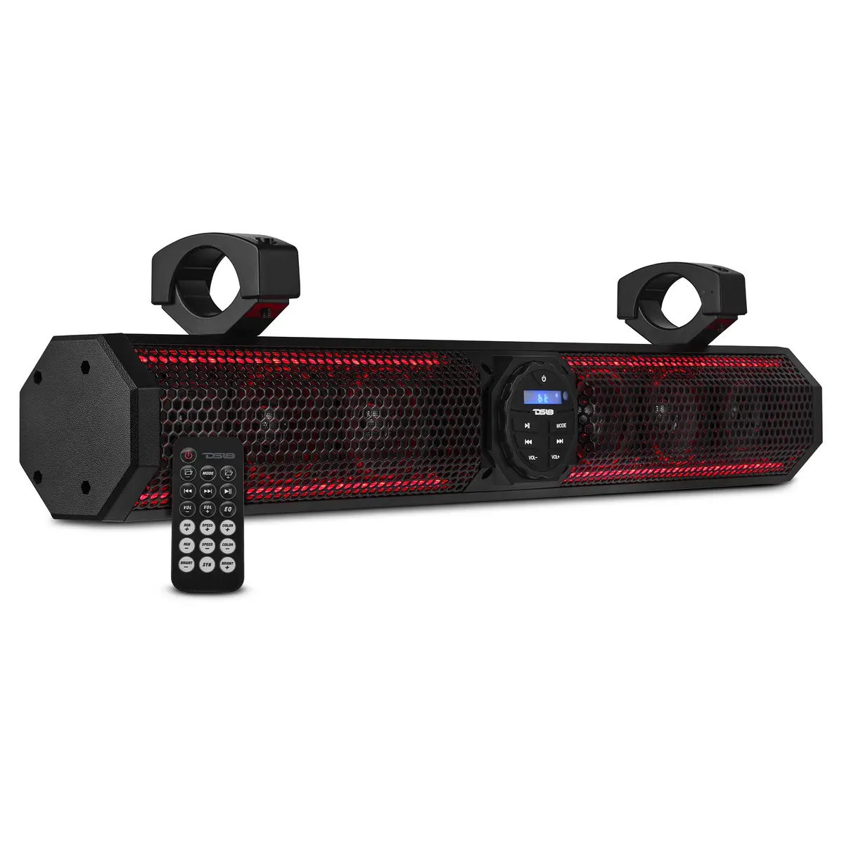 26" Marine Amplified Soundbar With Bluetooth Usb & Rgb Lighting 6 Speakers 600 Watts 1