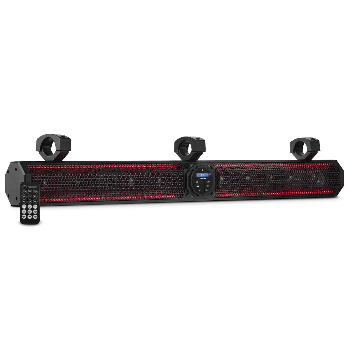 37" Marine Amplified Soundbar With Bluetooth Usb & Rgb Lighting 10 Speakers 1200 Watts 1