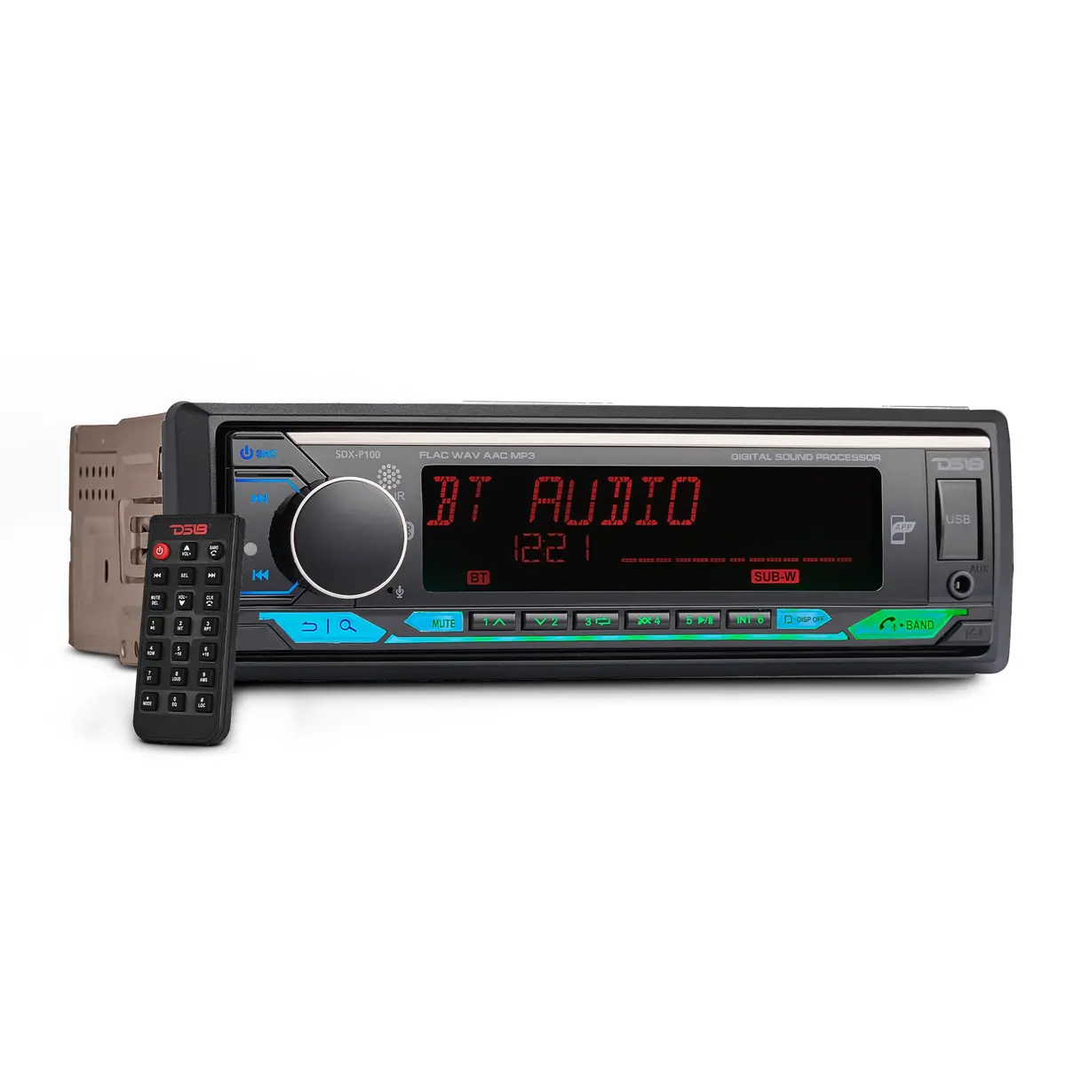 Digital Media Receiver | Single Din | Dsp | App | Bluetooth Audio And Calling Head Unit | Aux Input | Usb | Mechless | Am/Fm Radio Receiver | 3V + 3.5V Subwoofer 1