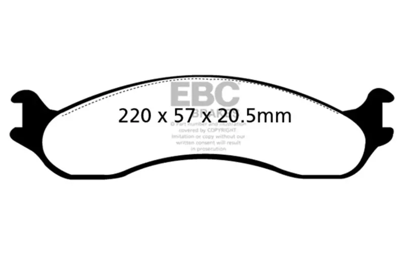 Ebc 98-03 Dodge B250 B2500 Cargo 2500 Van 3/4 Ton Ultimax2 Front Brake Pads 1