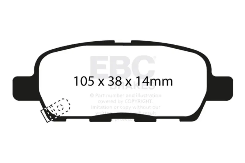 Ebc 03-05 Infiniti Fx35 3.5 Ultimax2 Rear Brake Pads 1