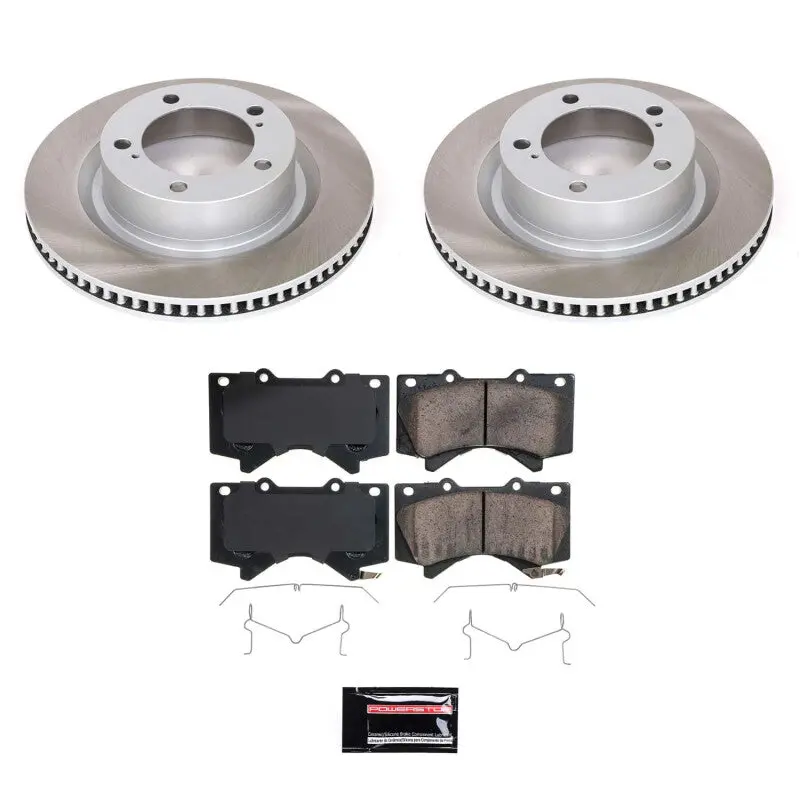 Power Stop 07-21 Toyota Tundra Front Semi-Coated Rotor Kit 1