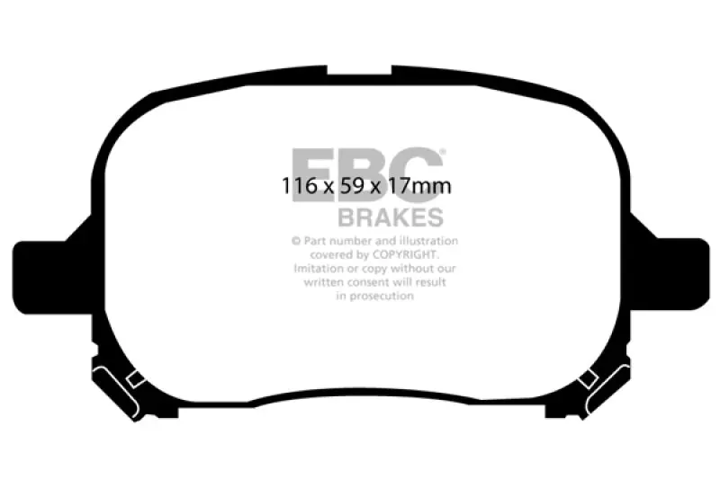 Ebc 97-99 Lexus Es300 3.0 Ultimax2 Front Brake Pads 1
