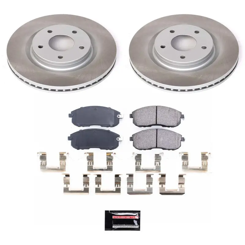 Power Stop 17-18 Nissan Sentra Front Semi-Coated Rotor Kit 1
