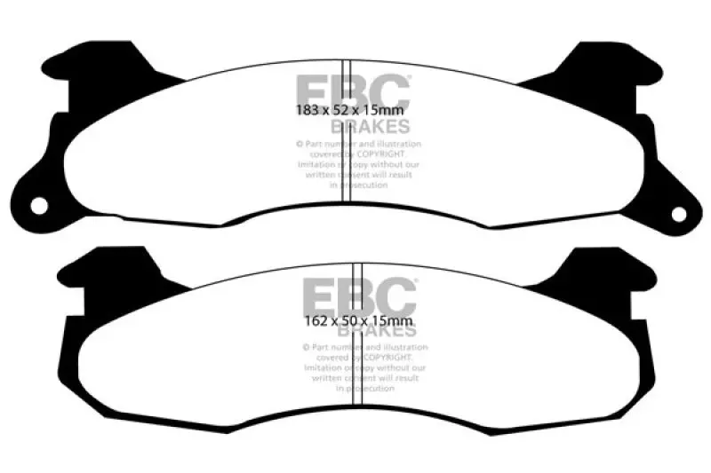 Ebc 83-93 Ford Mustang 2.3 (Rear Rotors) Ultimax2 Rear Brake Pads 1