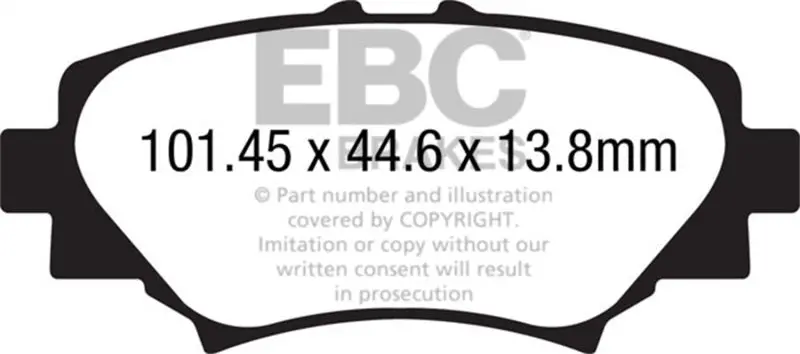 Ebc 14+ Mazda 3 2.0 (Japan Build) Ultimax2 Rear Brake Pads 1