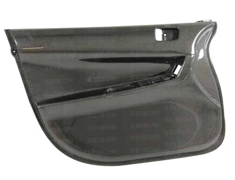 Seibon 08-12 Mitsubishi Evo Carbon Fiber Front Door Panels 1