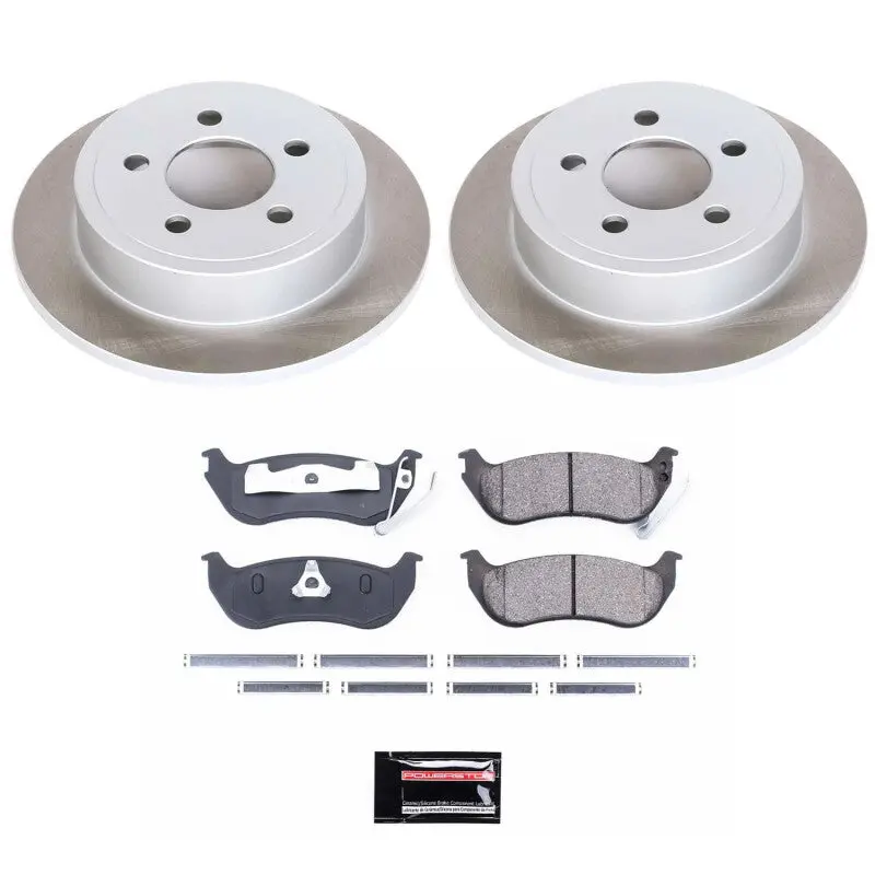 Power Stop 03-06 Jeep Wrangler Rear Semi-Coated Rotor Kit 1