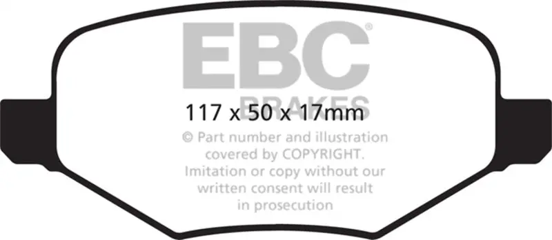Ebc 11-14 Ford Edge 2.0 Turbo Ultimax2 Rear Brake Pads 1