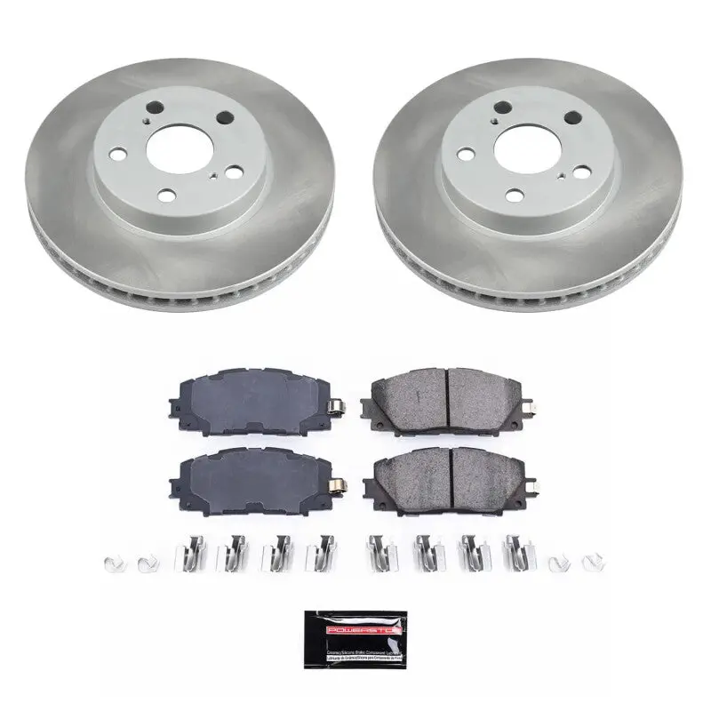 Power Stop 12-15 Toyota Prius Plug-In Front Semi-Coated Rotor Kit 1