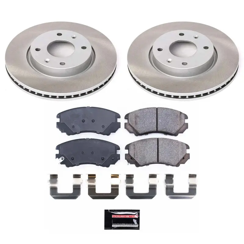 Power Stop 02-06 Kia Optima Front Semi-Coated Rotor Kit 1