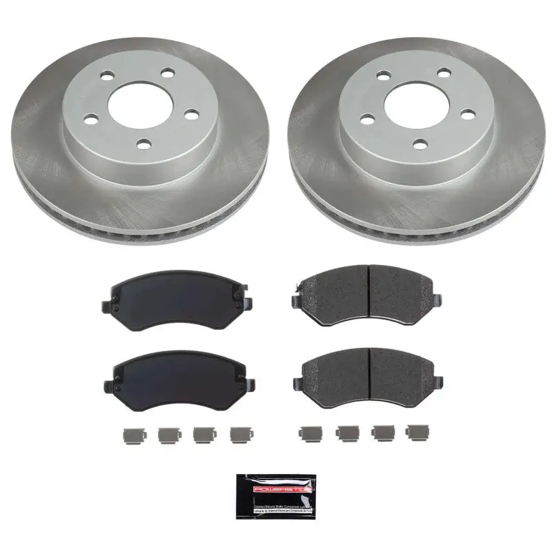 Power Stop 02-07 Jeep Liberty Front Semi-Coated Rotor Kit 1