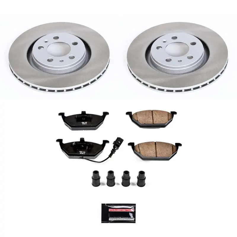 Power Stop 99-05 Volkswagen Jetta Front Semi-Coated Rotor Kit 1