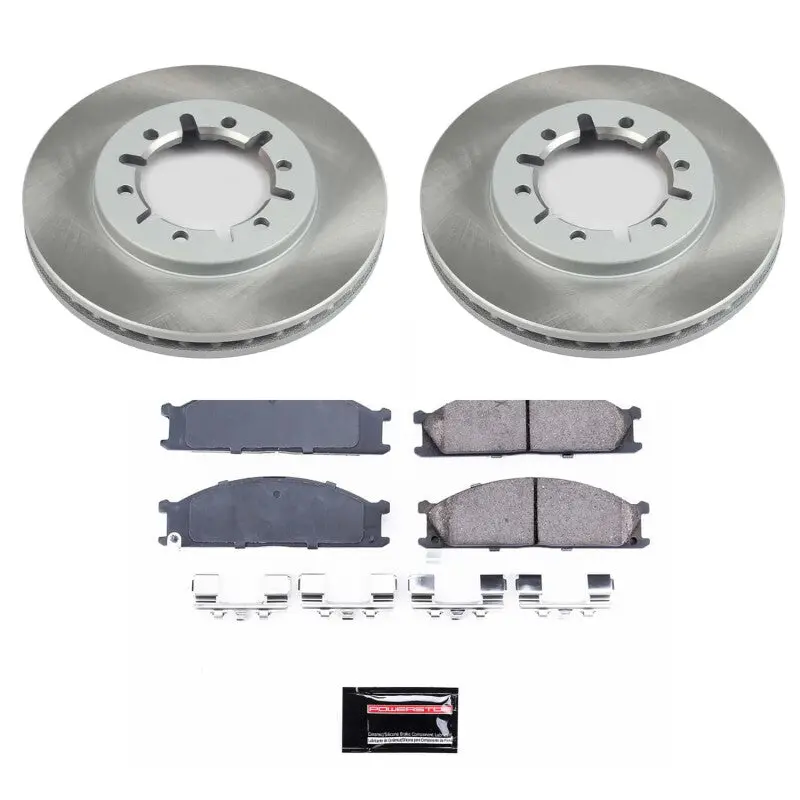 Power Stop 98-04 Nissan Frontier Front Semi-Coated Rotor Kit 1