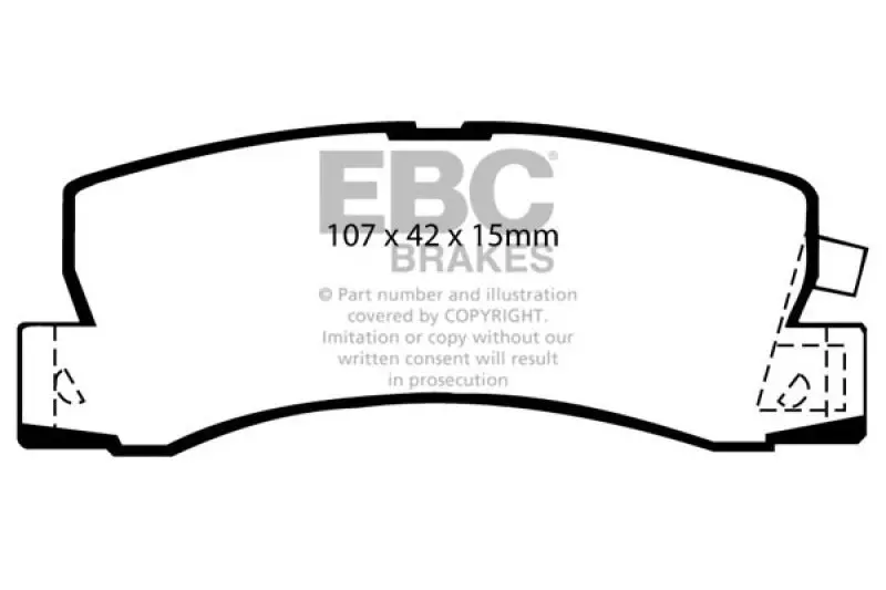 Ebc 90-91 Lexus Es250 2.5 Ultimax2 Rear Brake Pads 1