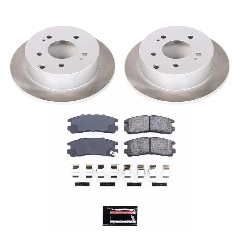 Power Stop 04-12 Mitsubishi Galant Rear Semi-Coated Rotor Kit 1