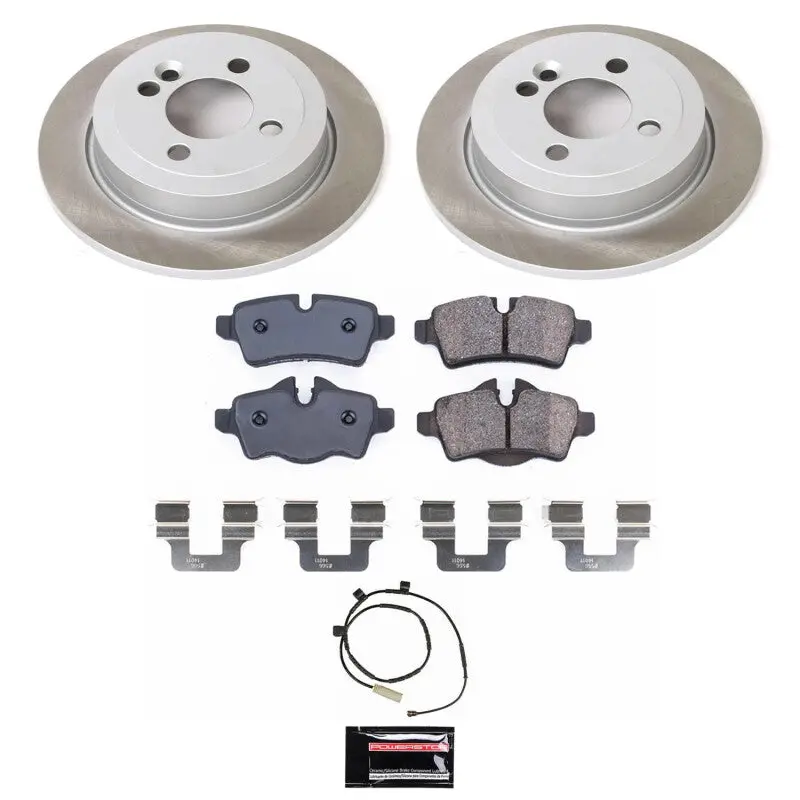 Power Stop 11-15 Mini Cooper Rear Semi-Coated Rotor Kit 1