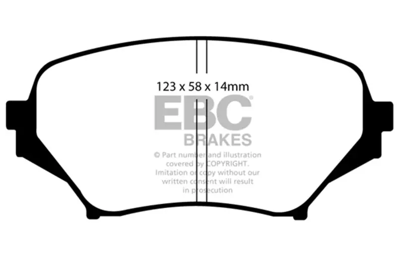 Ebc 06-15 Mazda Miata Mx5 2.0 Ultimax2 Front Brake Pads 1